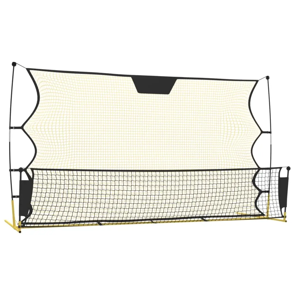 Football Rebounder Net Black and Yellow 183x85x120 cm Polyester 93760 - Sports & Outdoor