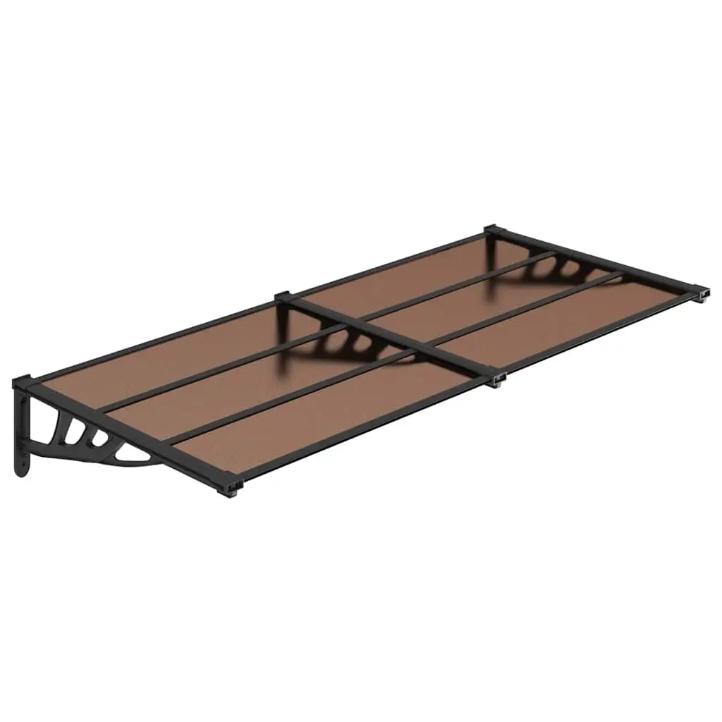 Door Canopy Black 152.5x90 cm Polycarbonate 153698 - Home & Garden