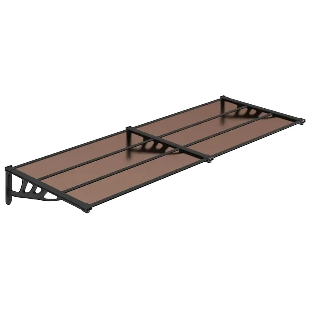 Door Canopy Black 239x90 cm Polycarbonate 153700 - Home & Garden