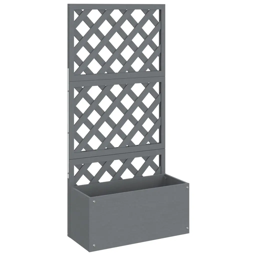 Trellis Planter Grey 65x33x135 cm WPC 362577 - Home & Garden