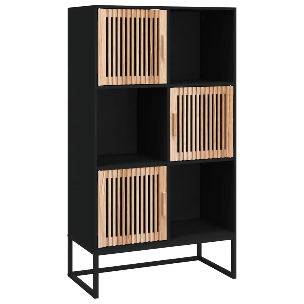 Highboard Black 70x35x125 cm Engineered Wood 352137 - Furniture