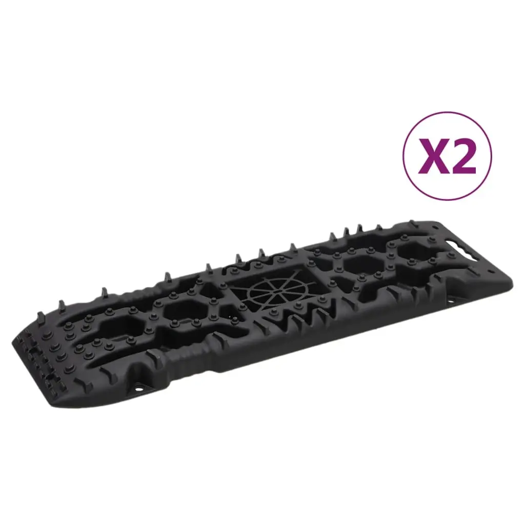 Traction Boards 2 pcs Black 107x31x7 cm Nylon 210771 - Home & Garden