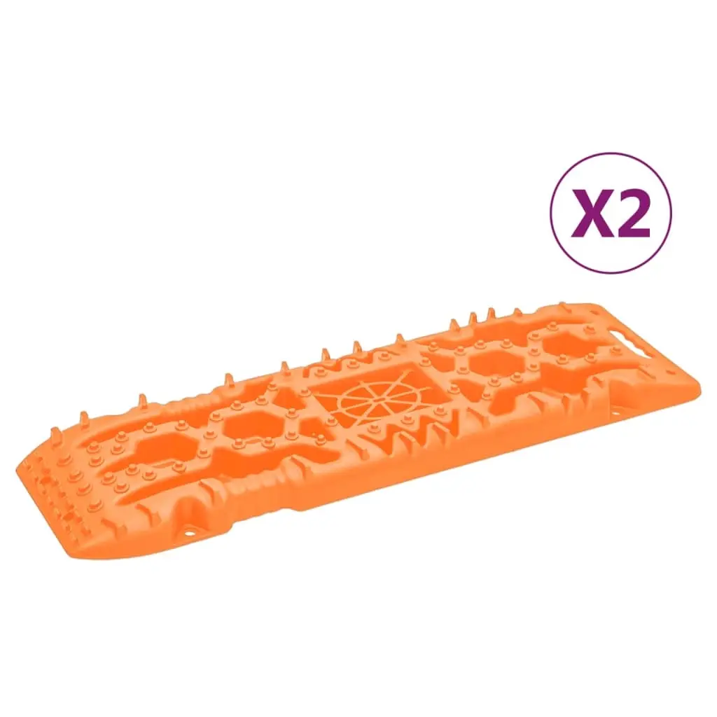 Traction Boards 2 pcs Orange 107x31x7 cm Nylon 210772 - Home & Garden