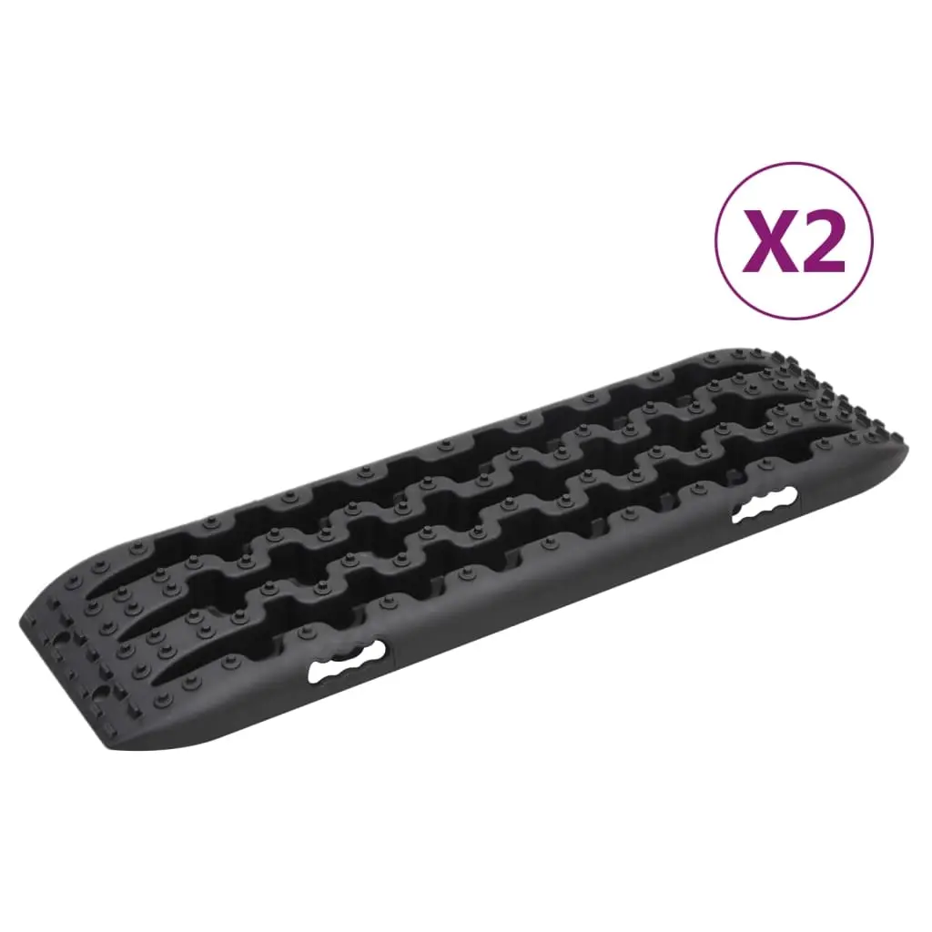 Traction Boards 2 pcs Black 106x30.5x7 cm Nylon 210774 - Home & Garden