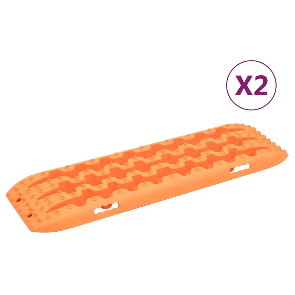 Traction Boards 2 pcs Orange 106x30.5x7 cm Nylon 210775 - Home & Garden