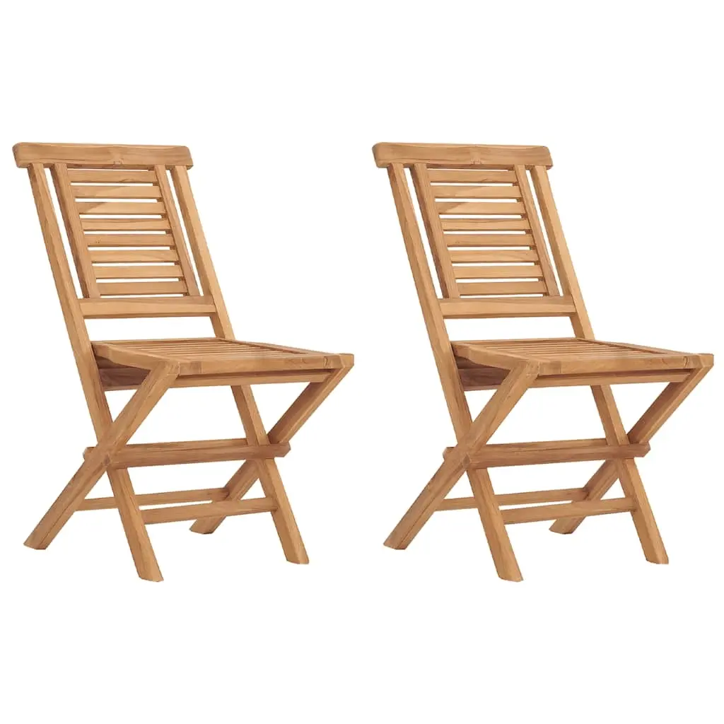 Folding Garden Chairs 2 pcs 47x63x90 cm Solid Wood Teak 362755 - Furniture