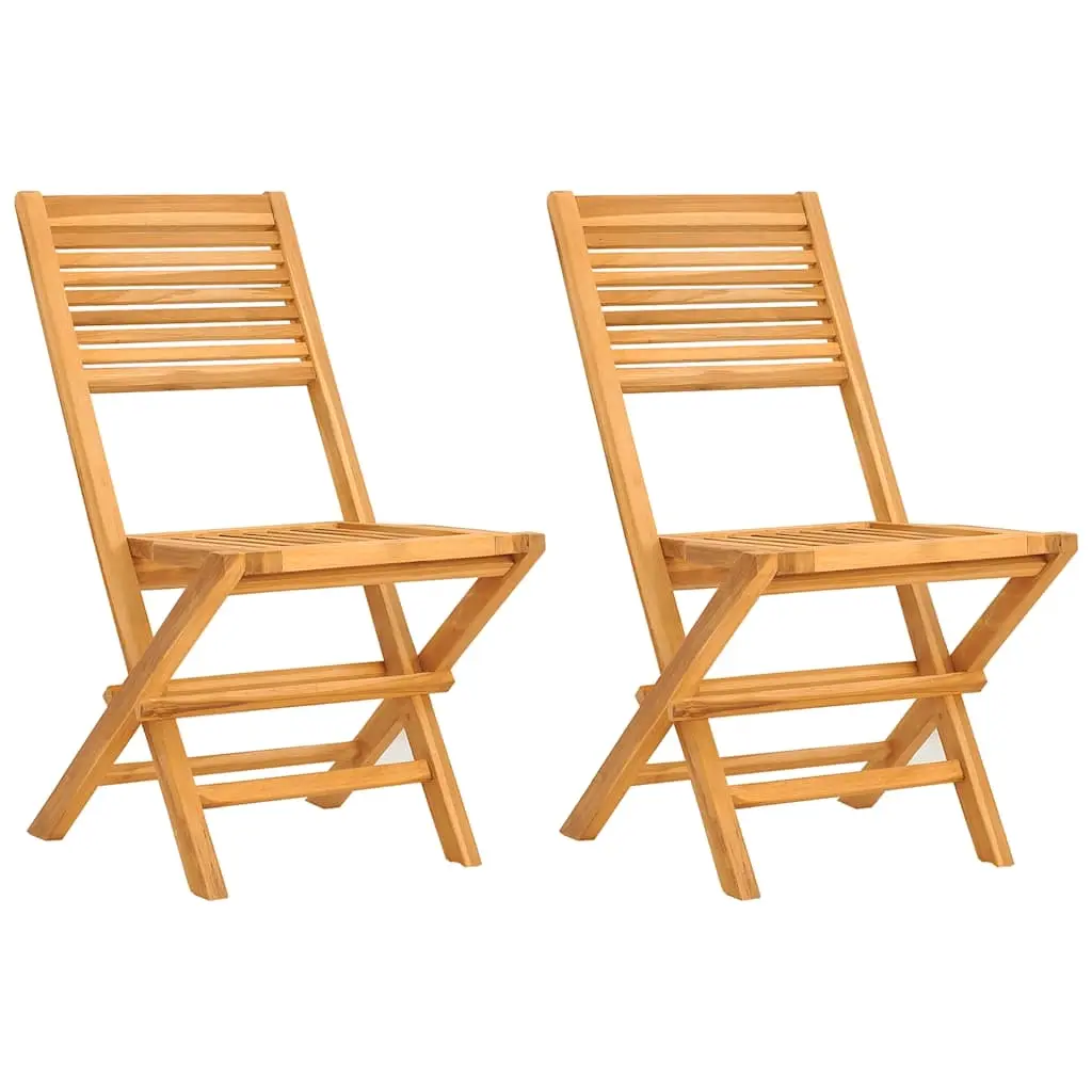Folding Garden Chairs 2 pcs 47x62x90 cm Solid Wood Teak 362761 - Furniture