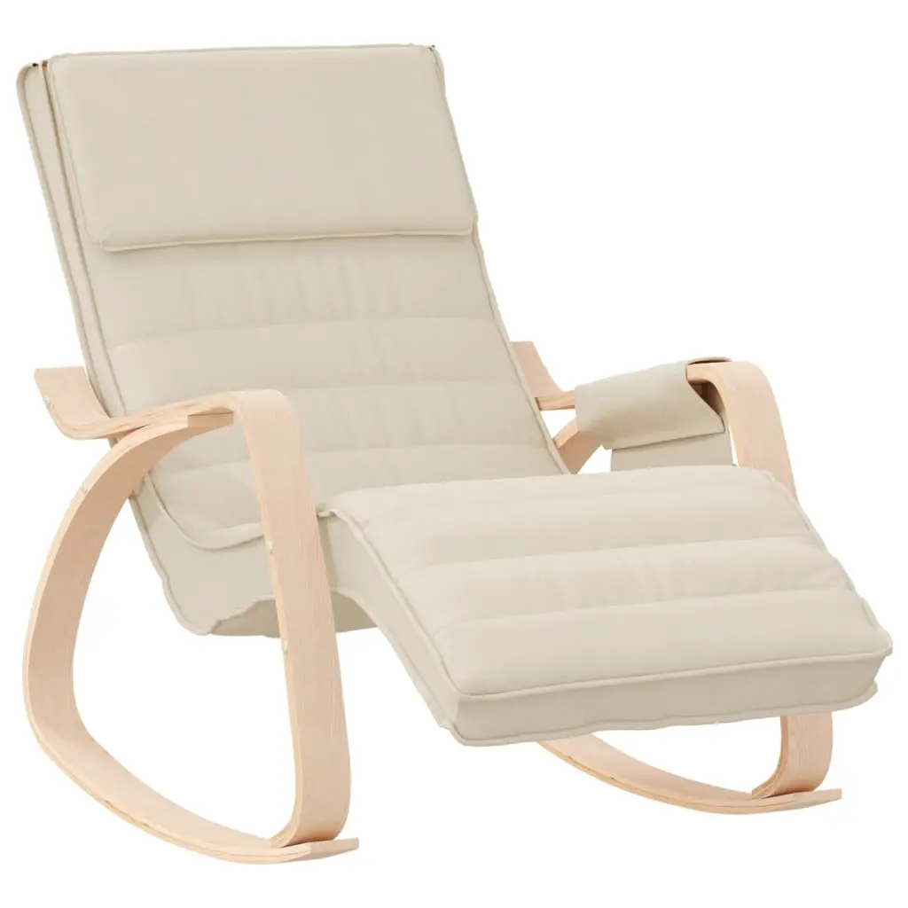 Rocking Chair Cream Fabric 351073 - Furniture