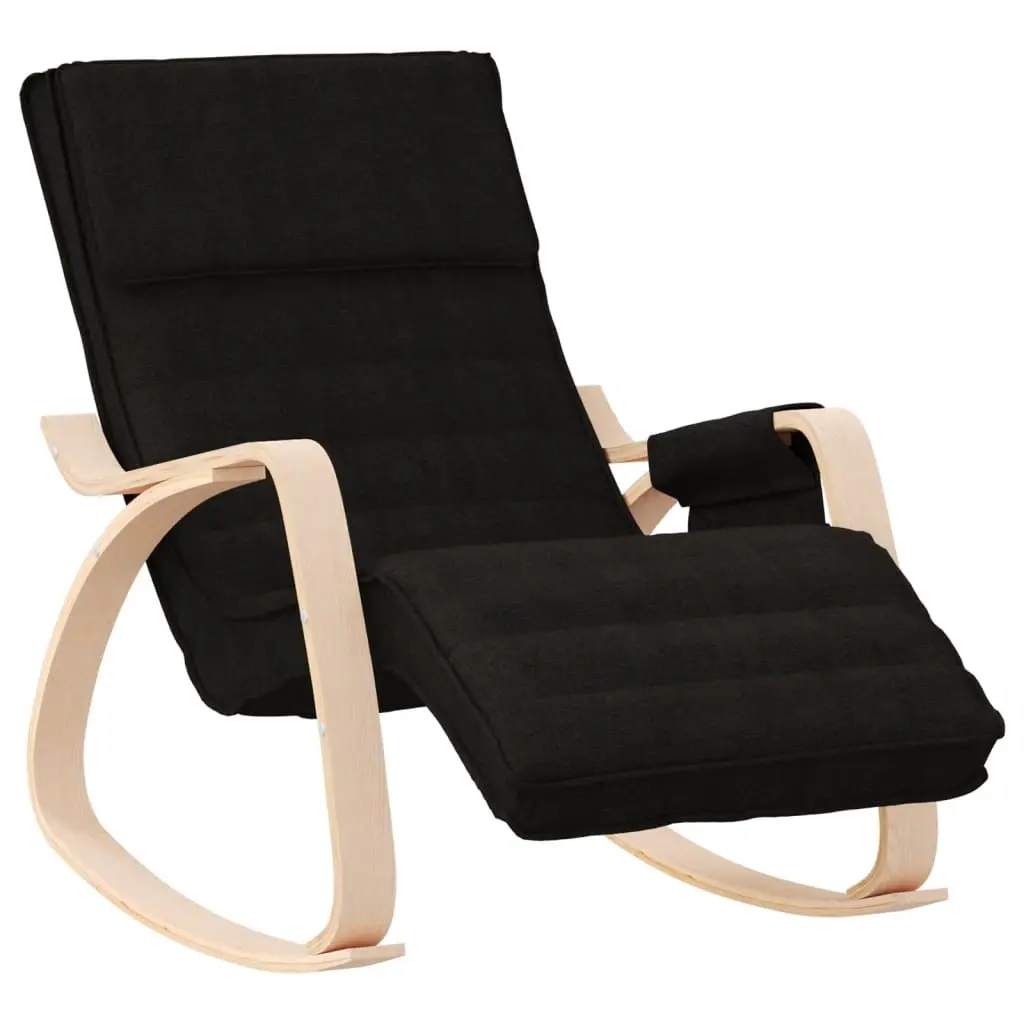 Rocking Chair Black Fabric 351077 - Furniture