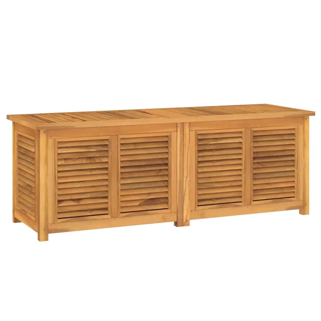 Garden Storage Box with Bag 150x50x55 cm Solid Wood Teak 363272 - Outdoor Storage Boxes - Up to 60% off