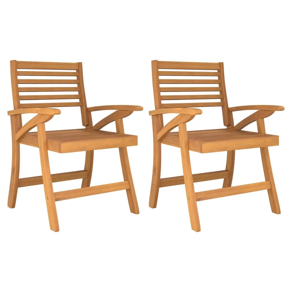 Garden Chairs 2 pcs 58x58x87 cm Solid Wood Acacia 363312 - Furniture