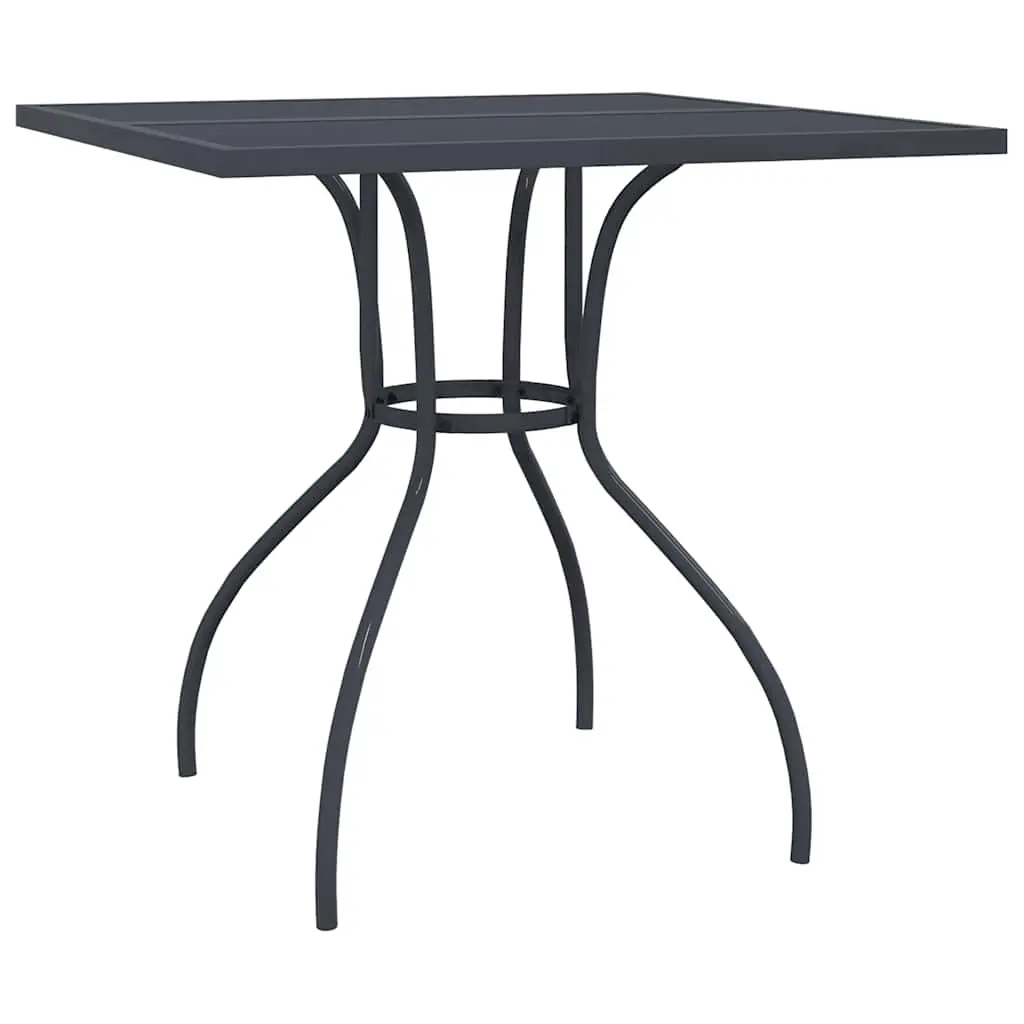 Garden Table Anthracite 80x80x72.5 cm Steel Mesh 362731 - Furniture