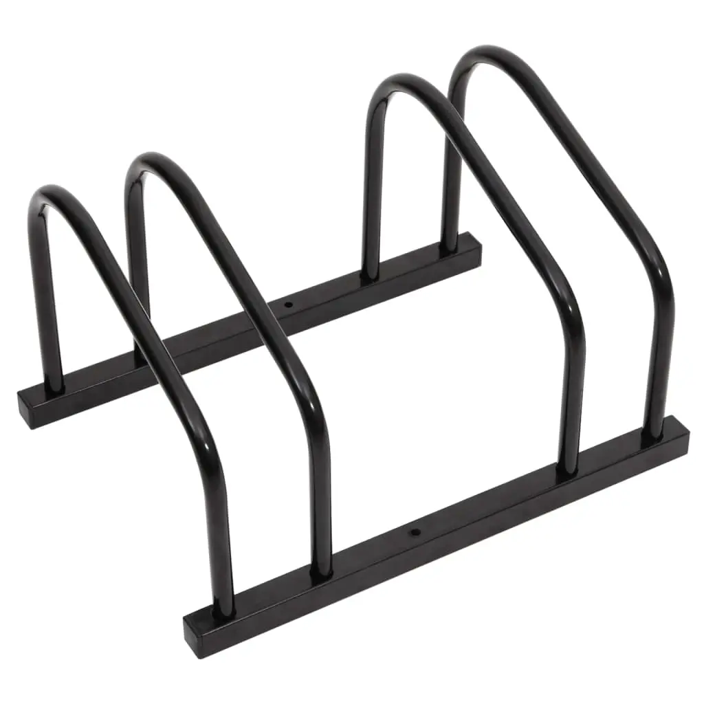 Bike Rack for 2 Bikes Black Steel 154422 - Sports & Outdoor