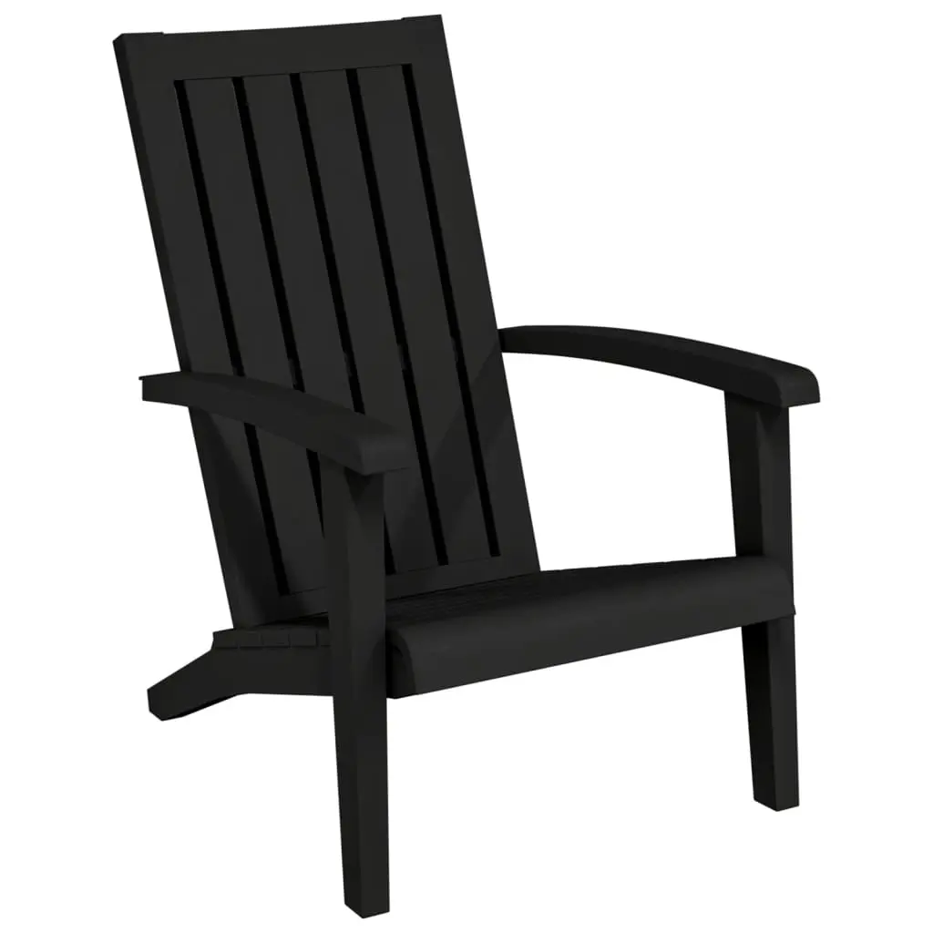 Garden Adirondack Chair Black Polypropylene 364165 - Furniture