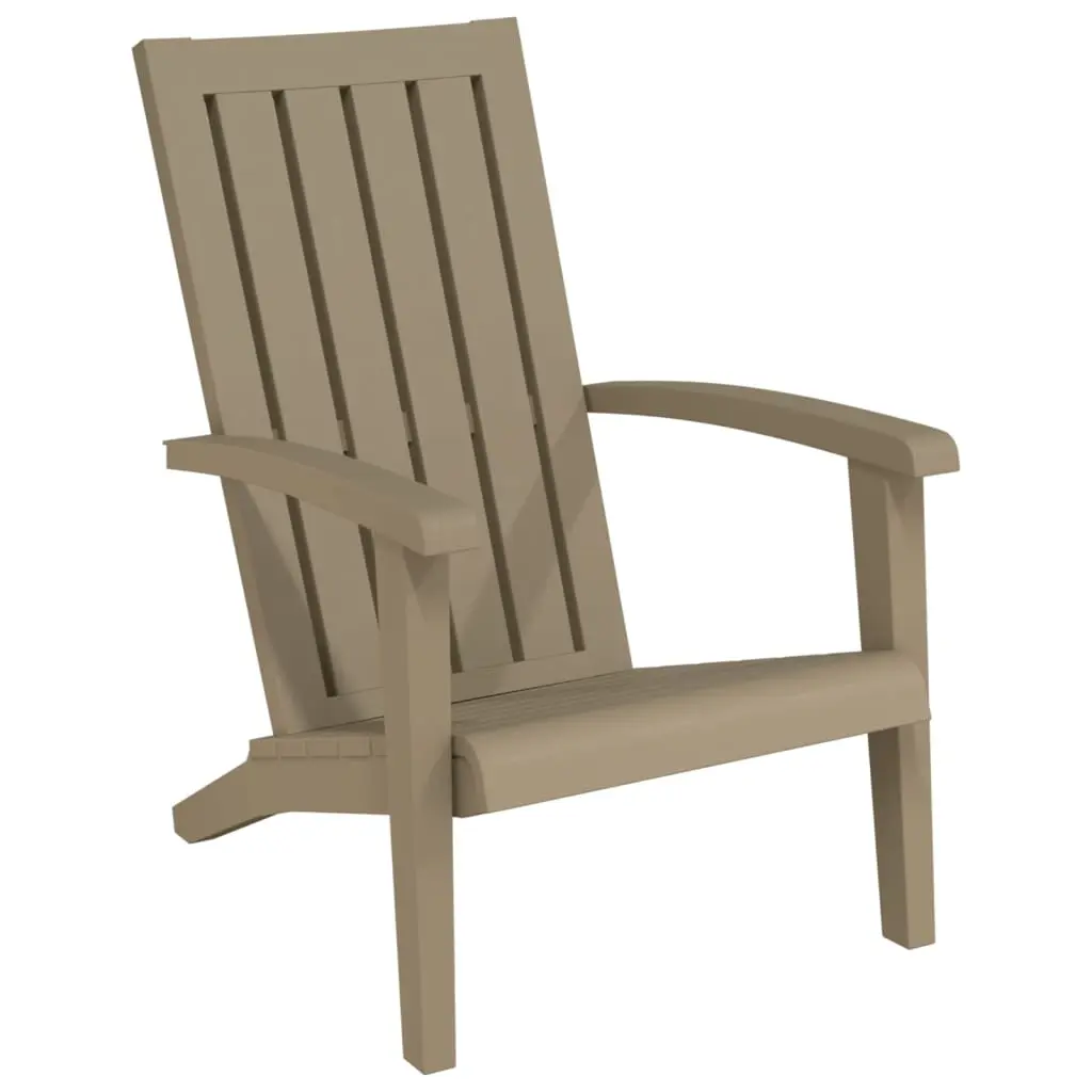 Garden Adirondack Chair Light Brown Polypropylene 364166 - Furniture