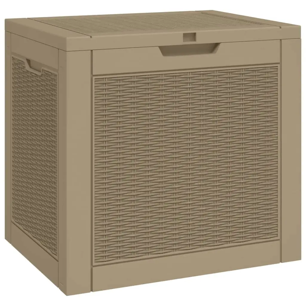 Garden Storage Box Light Brown 55.5x43x53 cm Polypropylene 364179 - Outdoor Storage Boxes - Up to 60% off