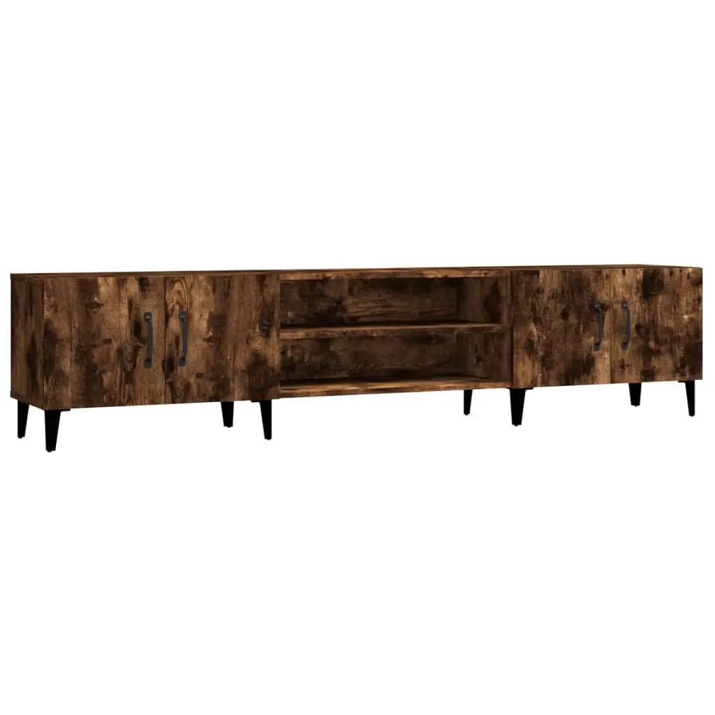 TV Cabinet Smoked Oak 180x31.5x40 cm Engineered Wood 816269 - Furniture