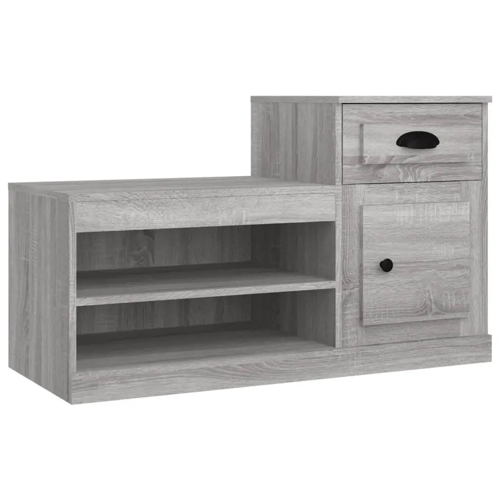 Shoe Cabinet Grey Sonoma 100x42x60 cm Engineered Wood 816422 - Home & Garden