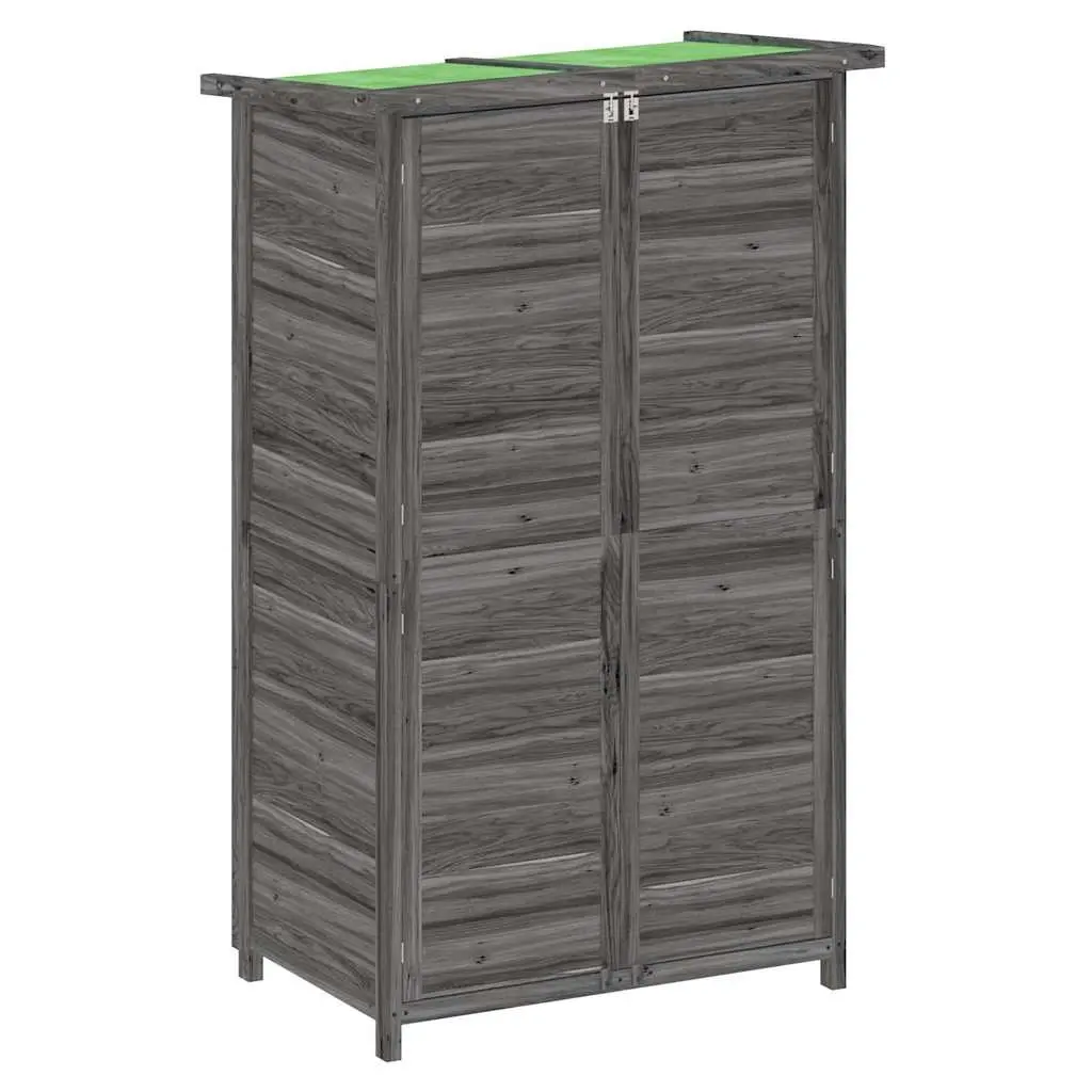 Garden Tool Shed Grey 83x57x140 cm Solid Wood Pine 172241 - Home & Garden