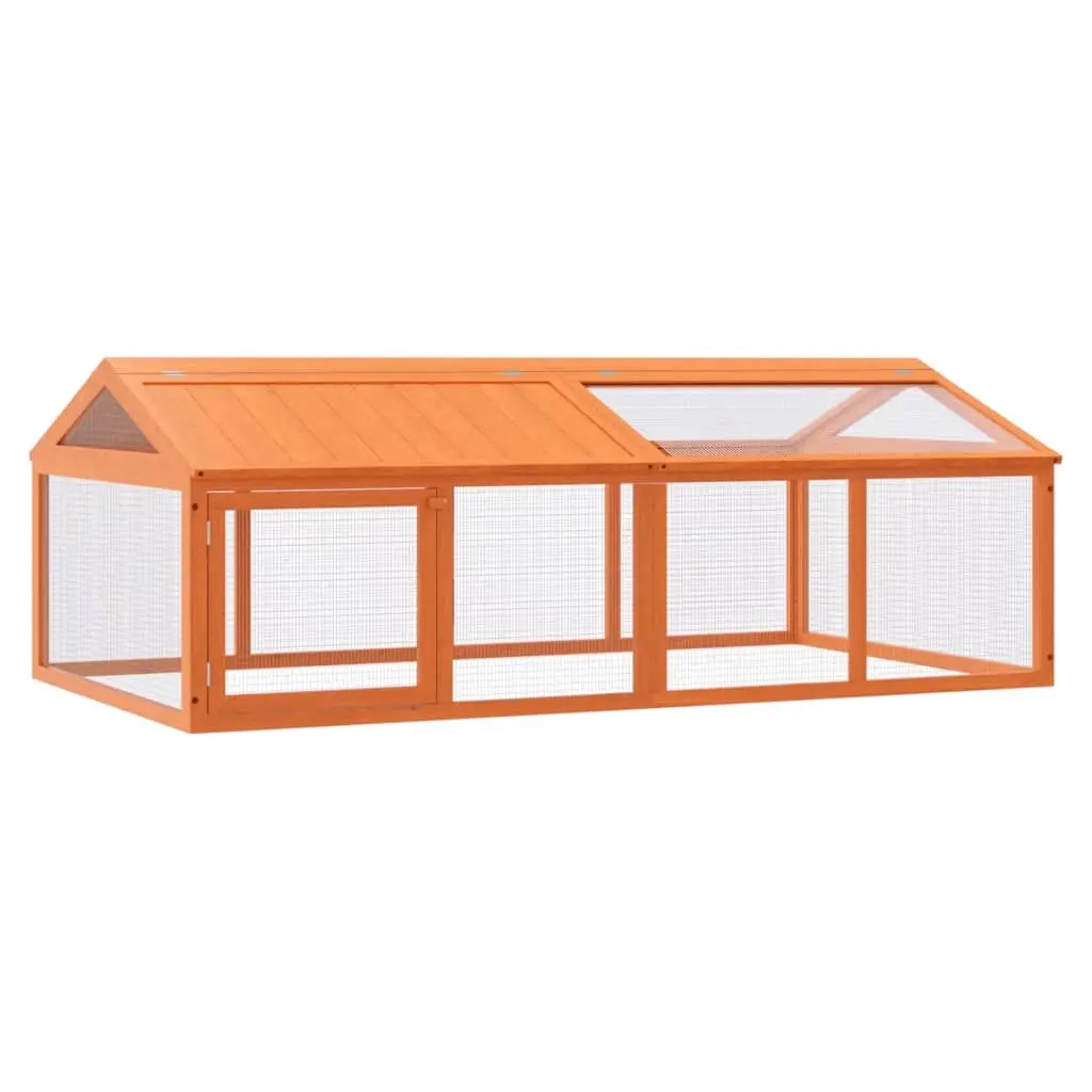 Run Box Brown 200x112.5x74 cm Solid Wood Pine 172300 - Pets