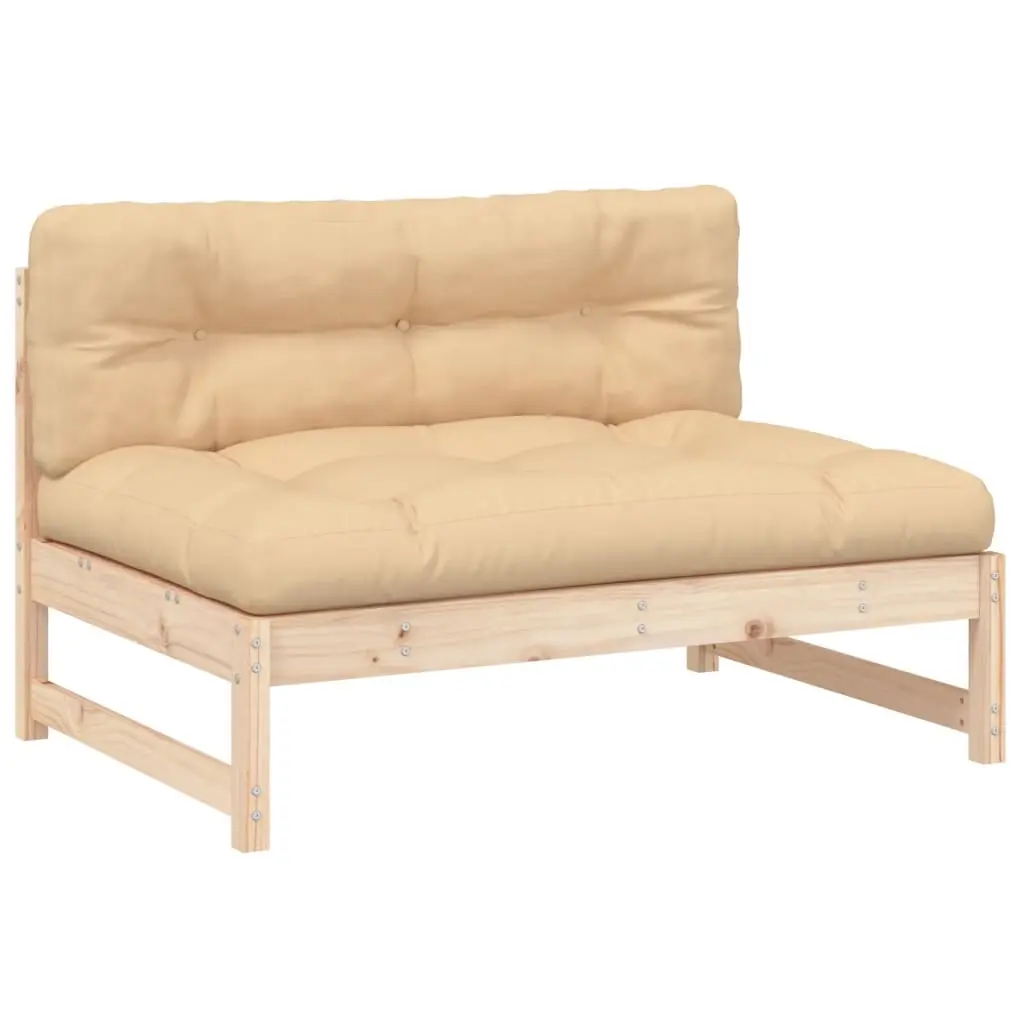 Middle Sofa 120x80 cm Solid Wood Pine 825730 - Furniture
