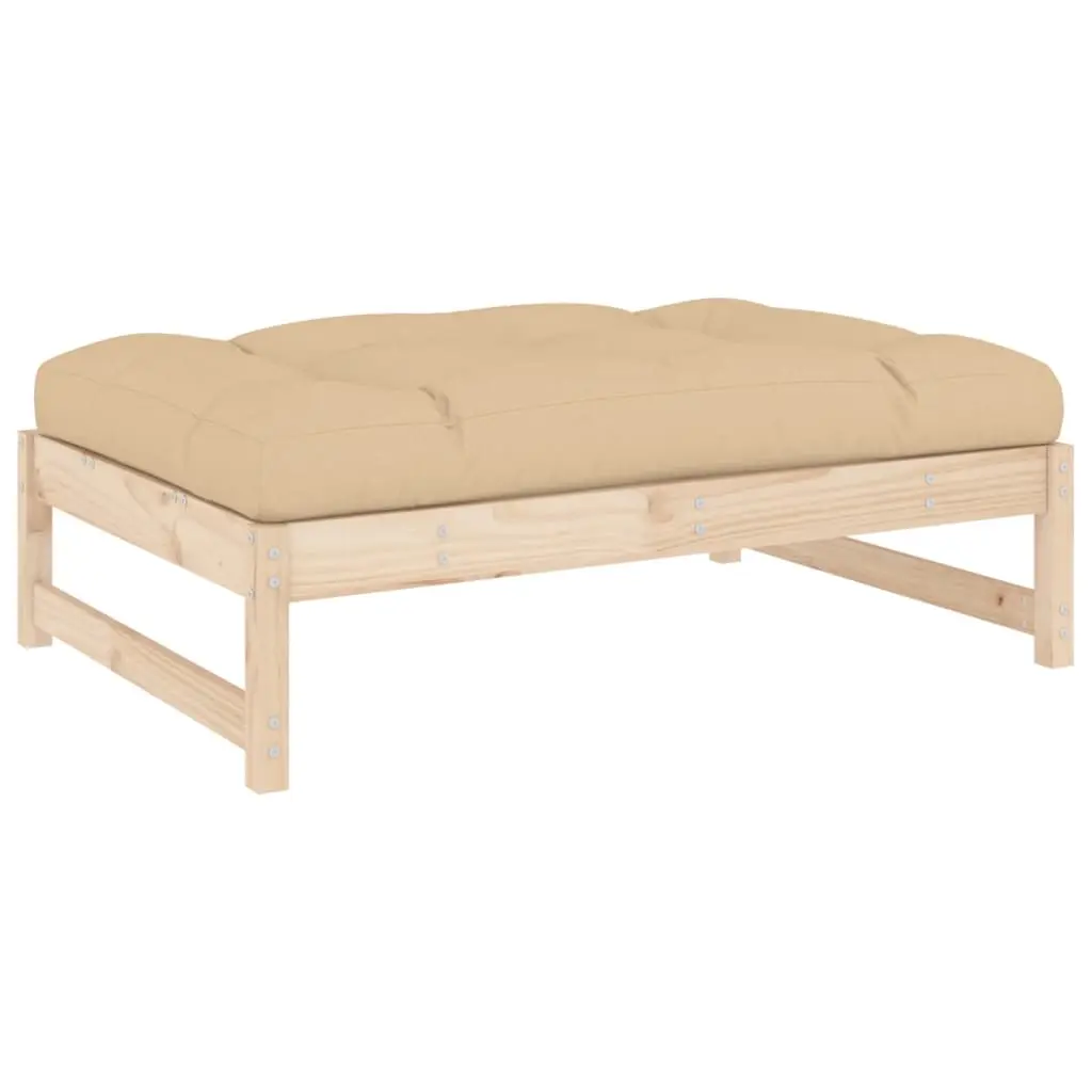 Garden Footstool 120x80 cm Solid Wood Pine 825737 - Furniture