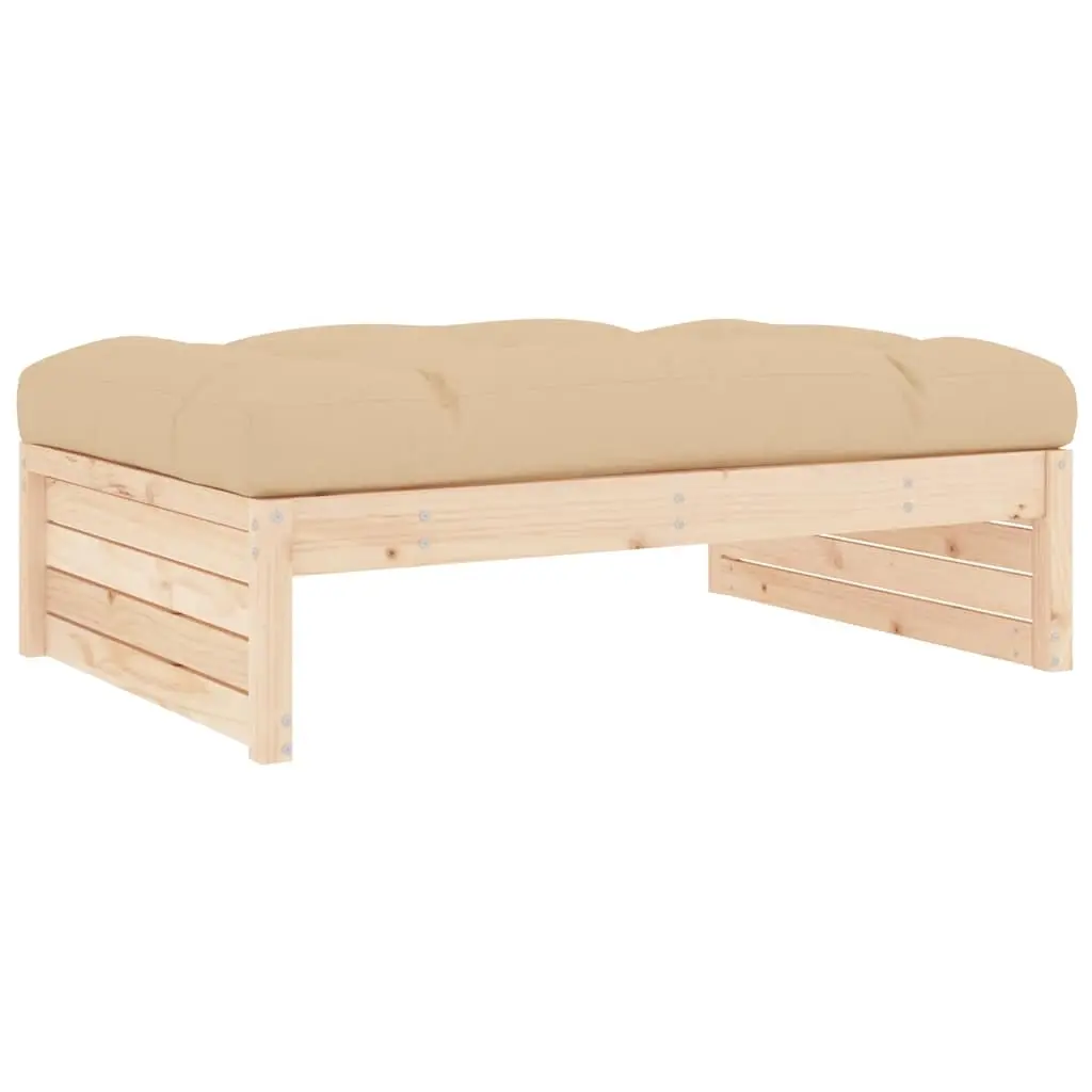 Garden Footstool 120x80 cm Solid Wood Pine 825765 - Furniture