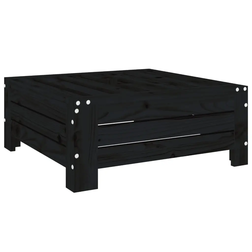 Parasol Base Cover Black Solid Wood Pine 825335 - Home & Garden