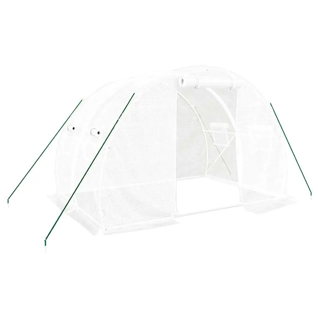 Greenhouse with Steel Frame White 6 m² 3x2x2 m 364079 - Home & Garden