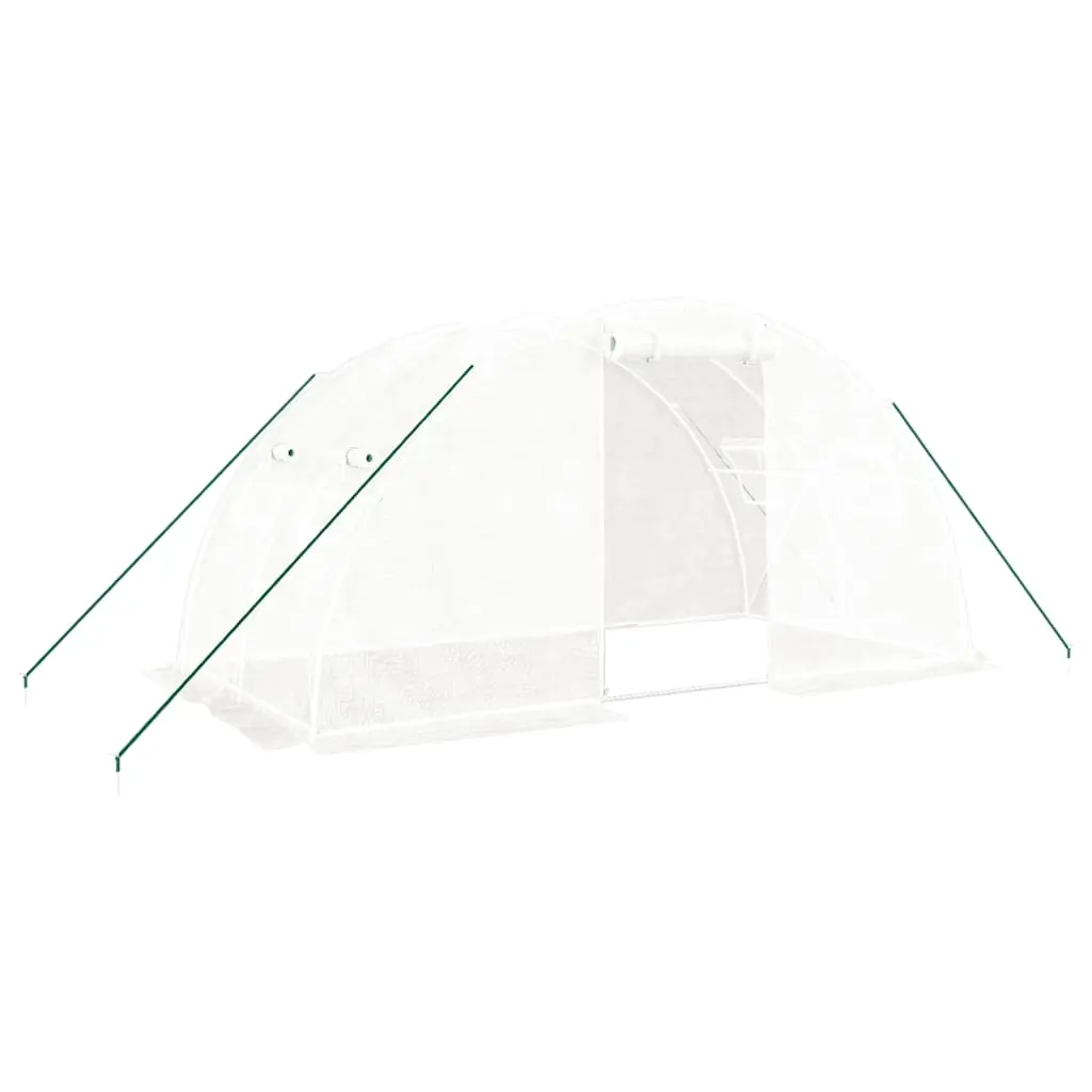 Greenhouse with Steel Frame White 8 m² 4x2x2 m 364083 - Home & Garden