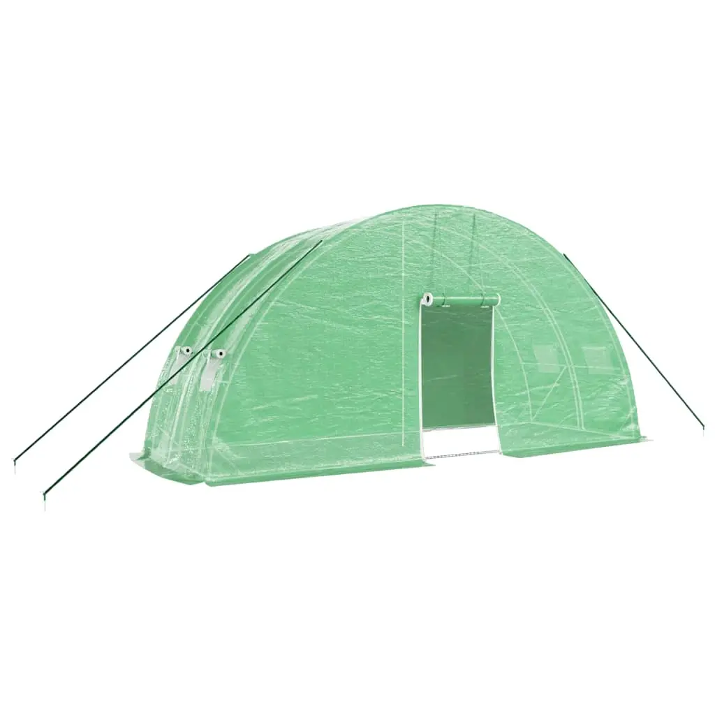 Greenhouse with Steel Frame Green 12 m² 6x2x2.85 m 364089 - Home & Garden