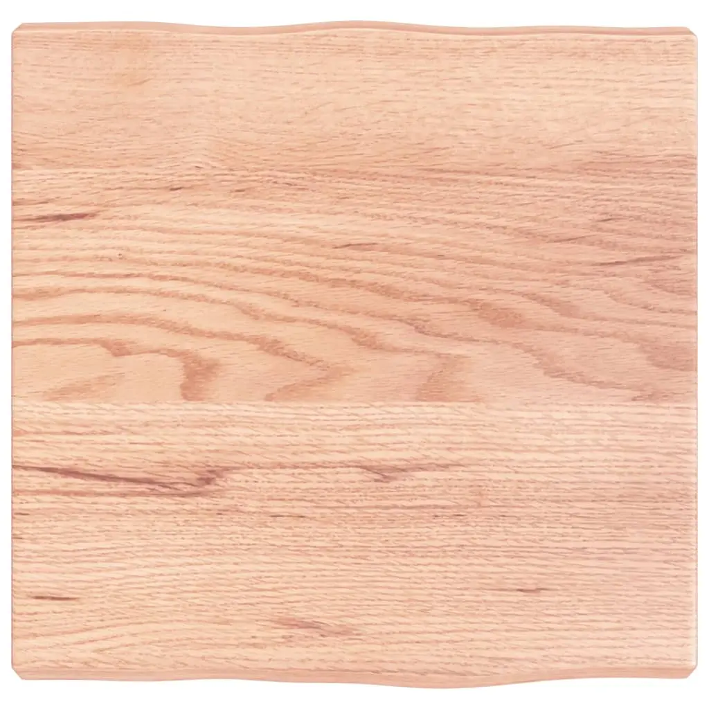 Table Top Light Brown 40x40x(2-4) cm Treated Solid Wood Live Edge 363927