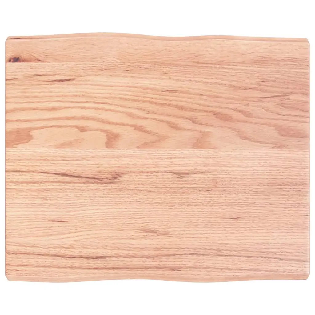 Table Top Light Brown 60x50x(2-4) cm Treated Solid Wood Live Edge 363933
