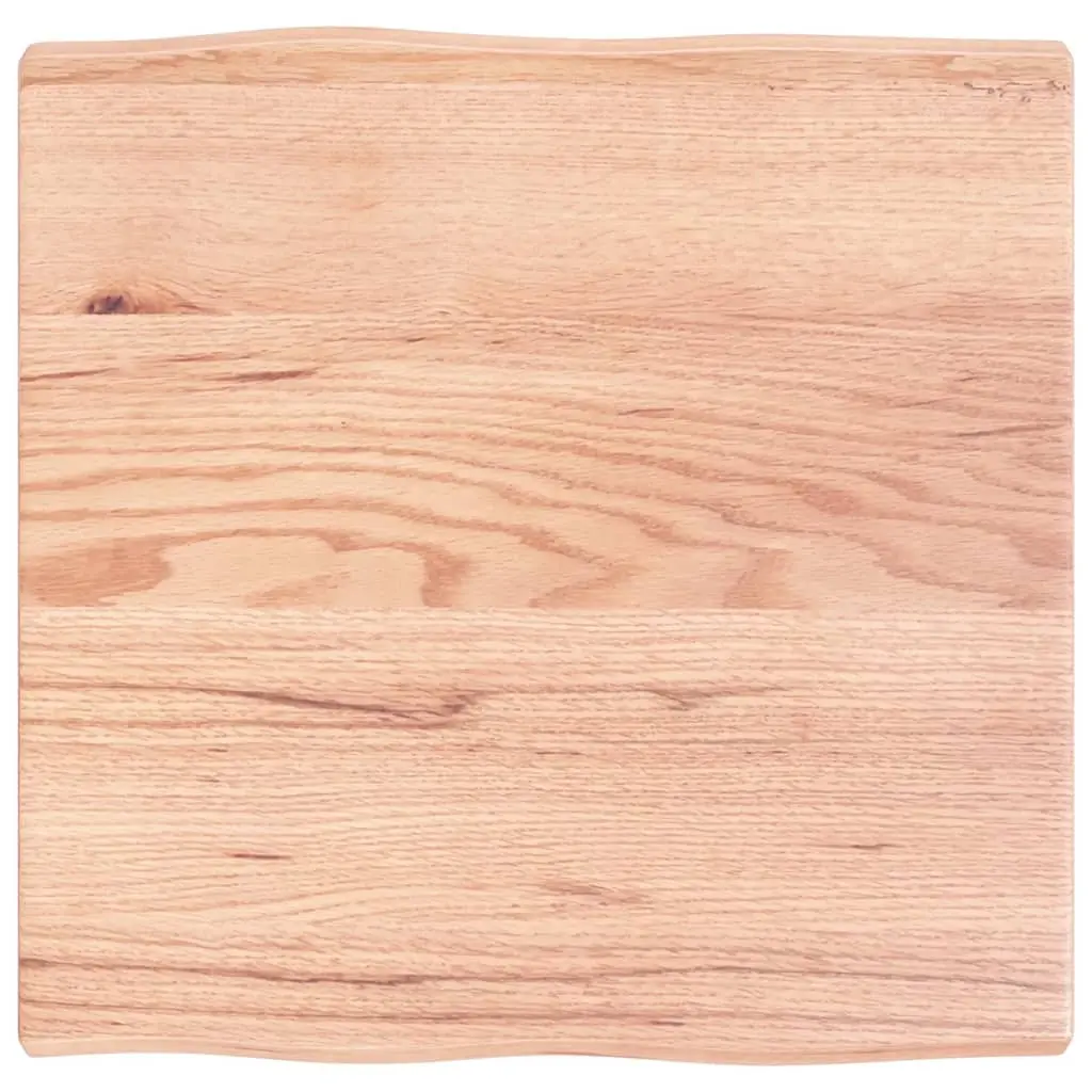 Table Top Light Brown 60x60x(2-4) cm Treated Solid Wood Live Edge 363936