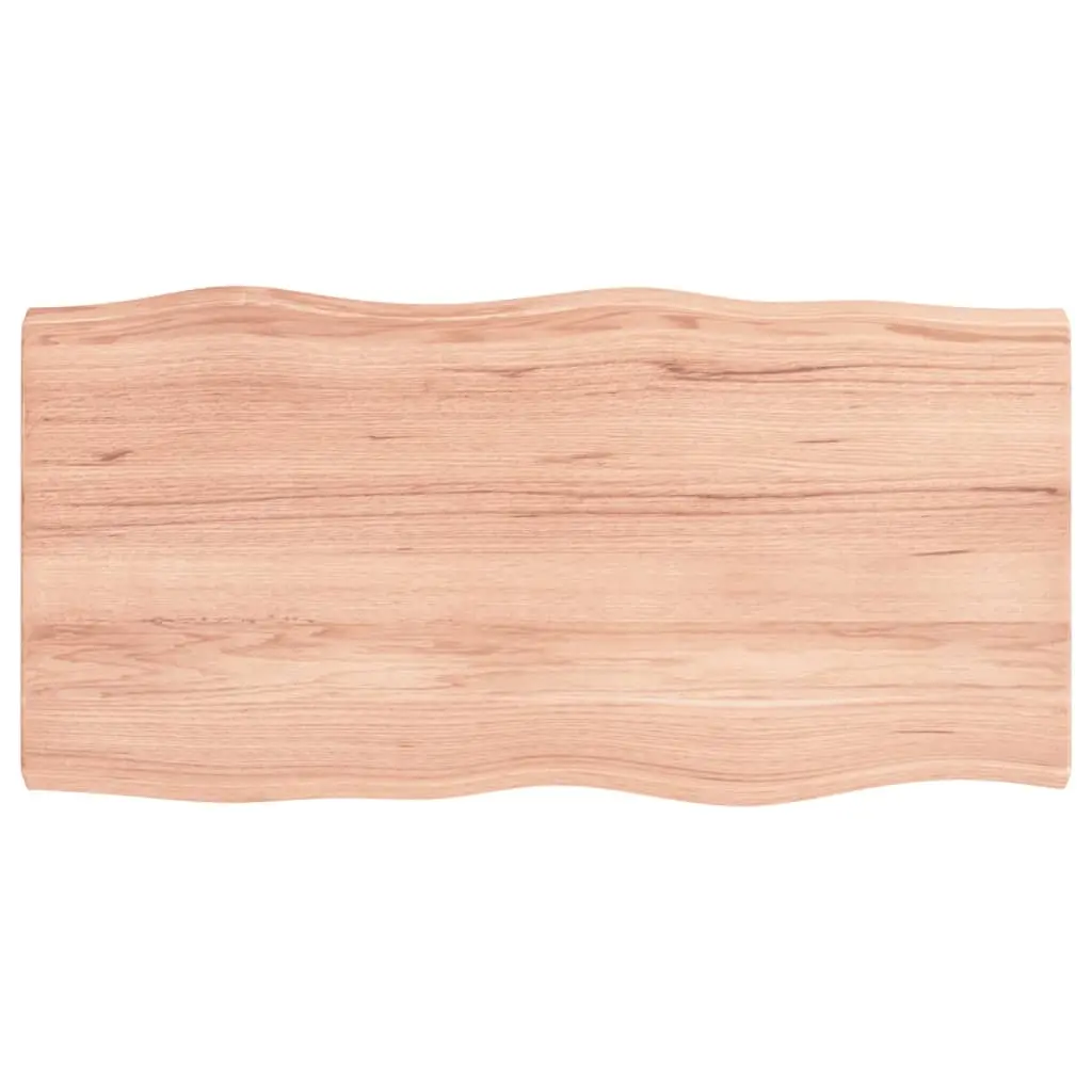 Table Top Light Brown 80x40x(2-4) cm Treated Solid Wood Live Edge 363939