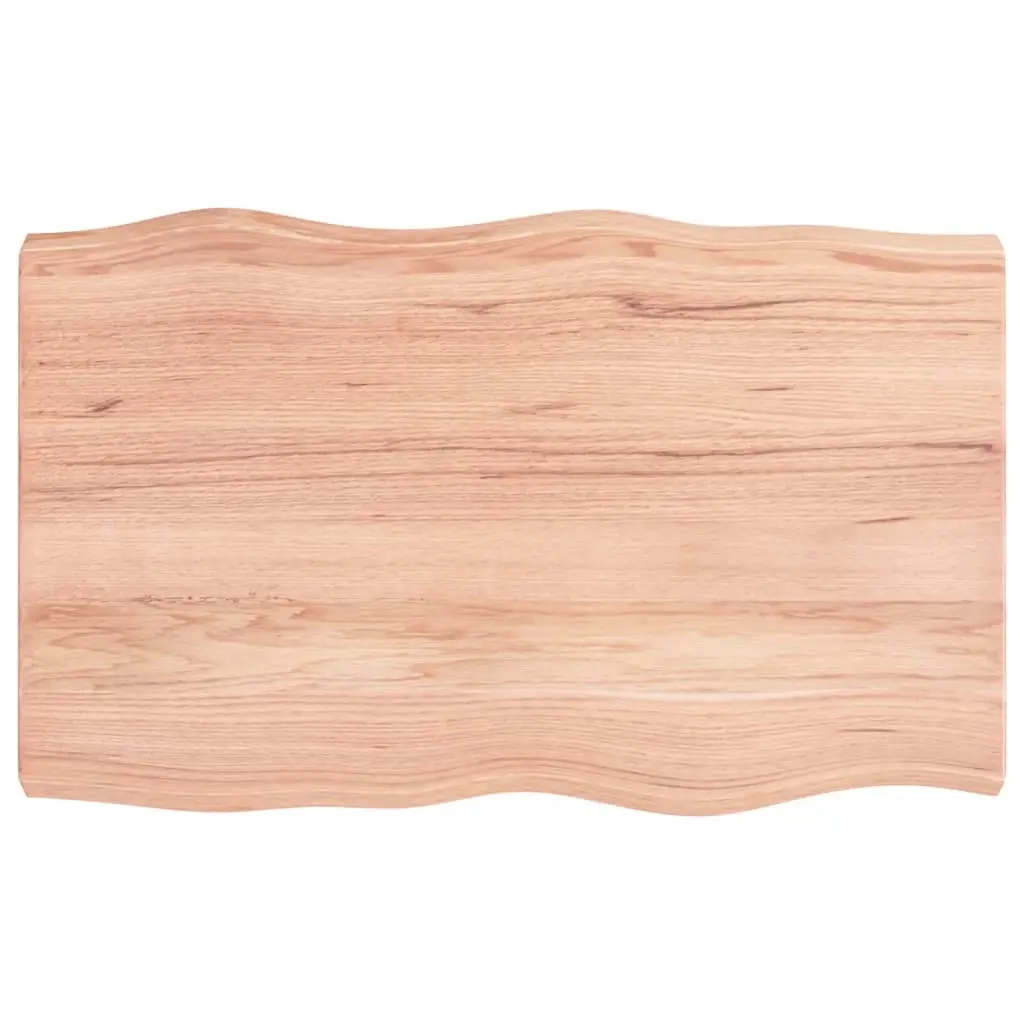 Table Top Light Brown 80x50x(2-6) cm Treated Solid Wood Live Edge 363943