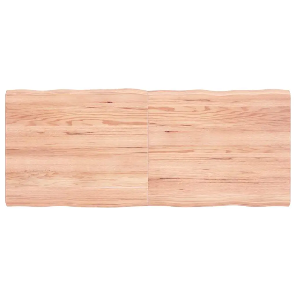 Table Top Light Brown 120x50x(2-4)cm Treated Solid Wood Live Edge 363958