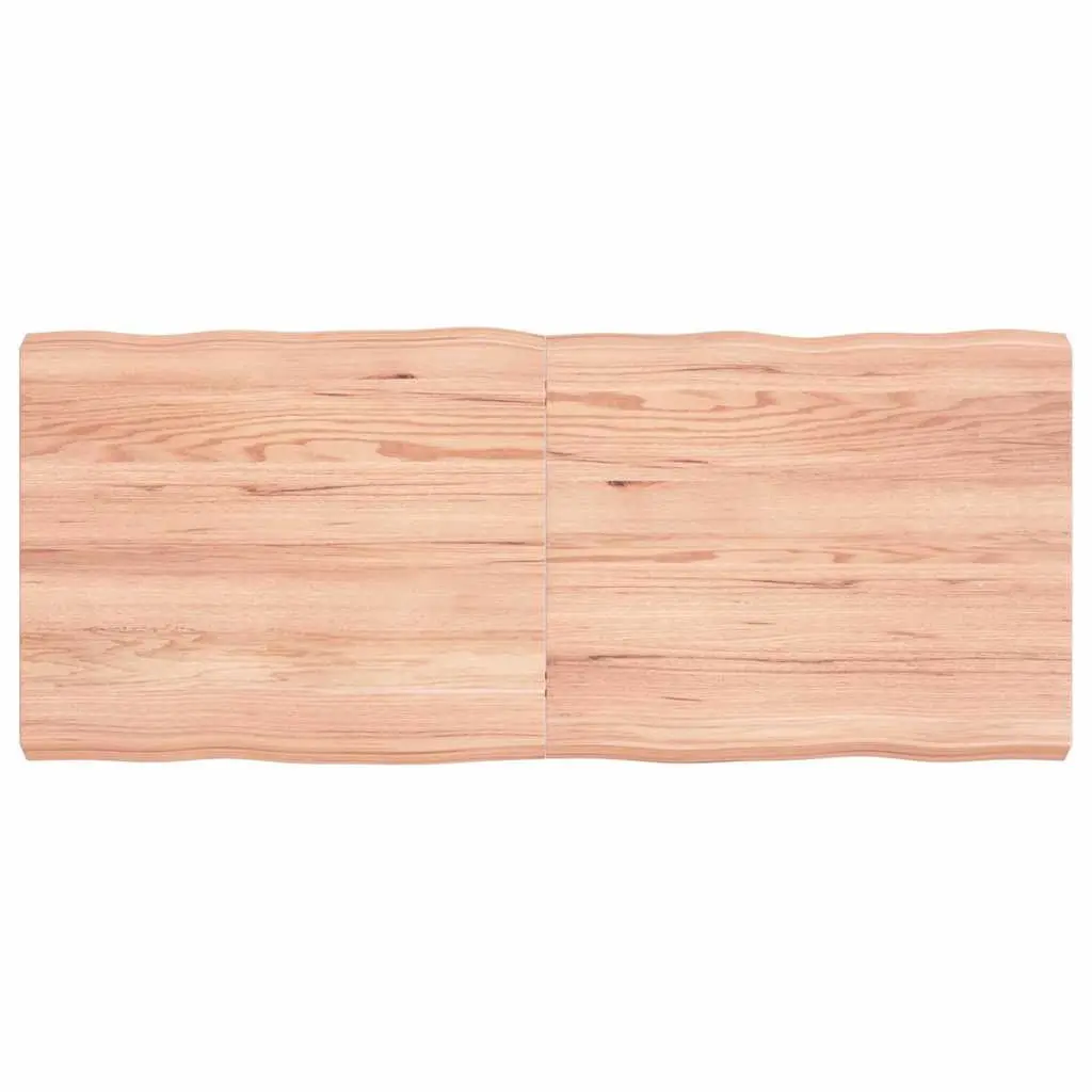 Table Top Light Brown 120x50x(2-6)cm Treated Solid Wood Live Edge 363959