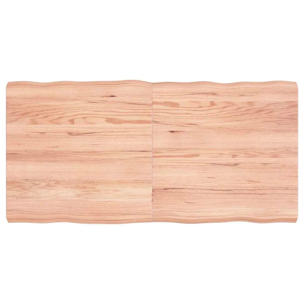 Table Top Light Brown 120x60x(2-6)cm Treated Solid Wood Live Edge 363961