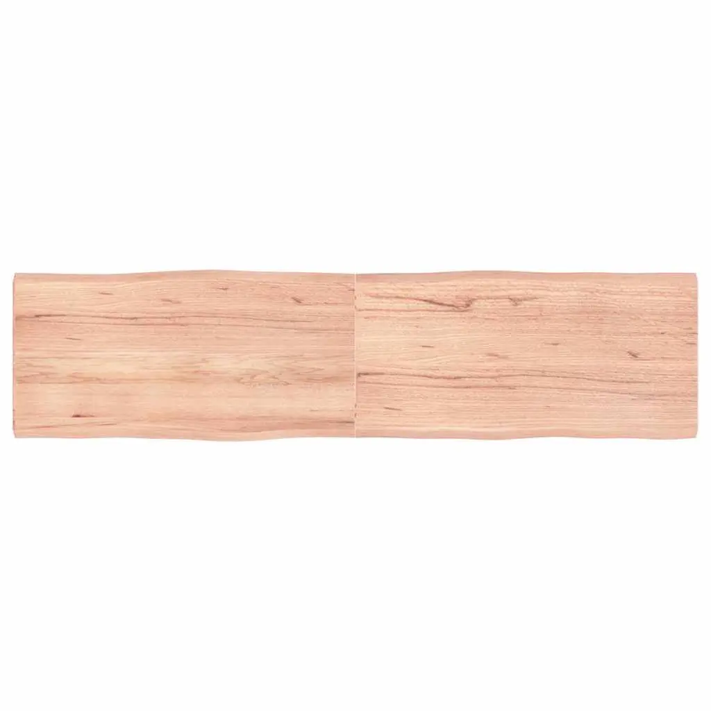 Table Top Light Brown 160x40x(2-4)cm Treated Solid Wood Live Edge 363968
