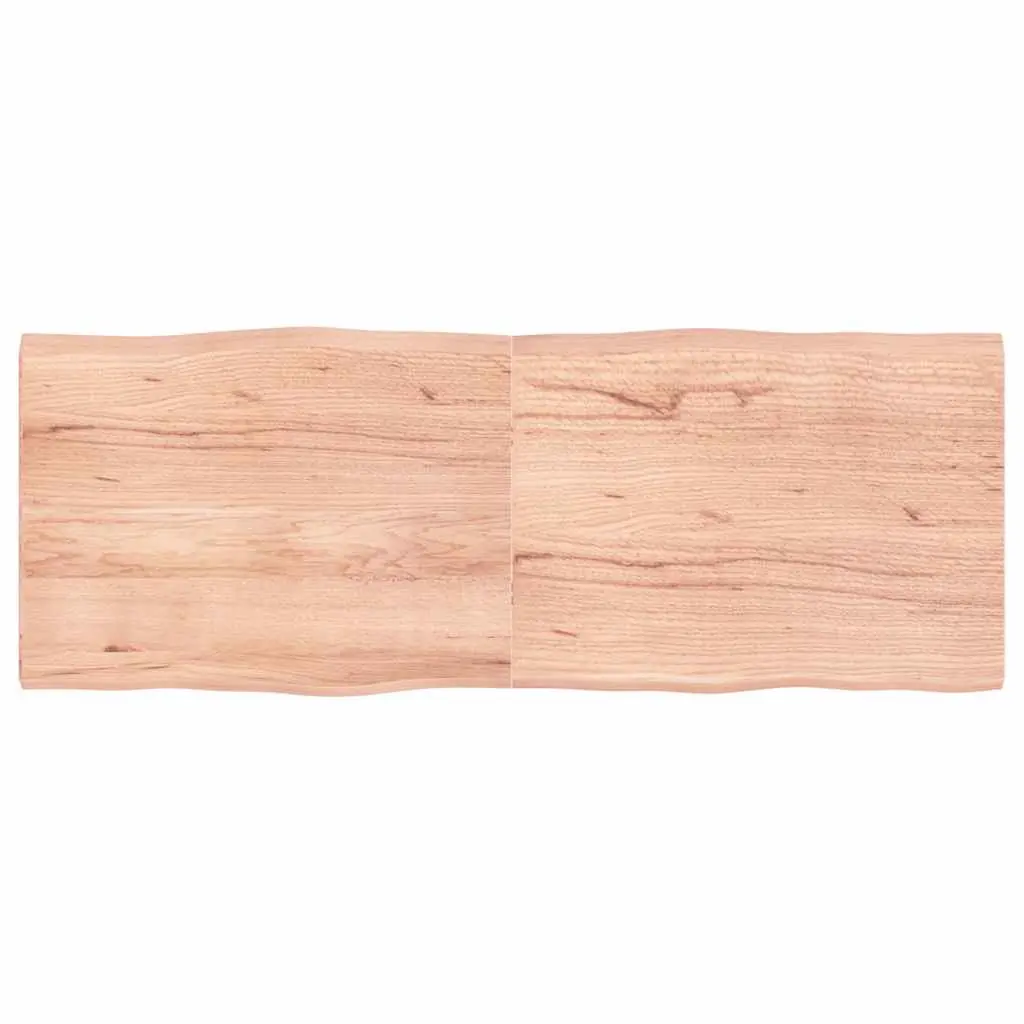 Table Top Light Brown 160x60x(2-4)cm Treated Solid Wood Live Edge 363972