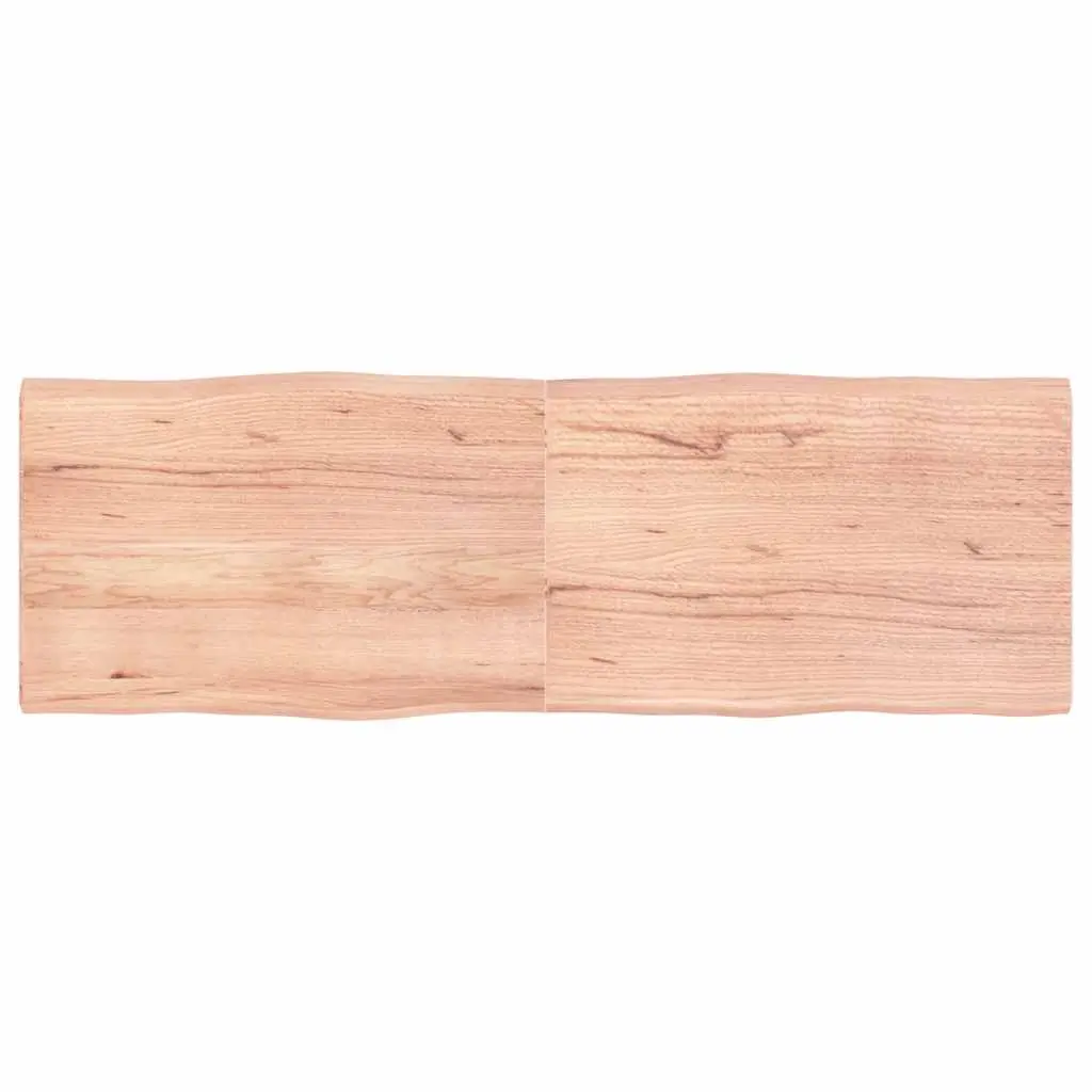 Table Top Light Brown 180x60x(2-4)cm Treated Solid Wood Live Edge 363978