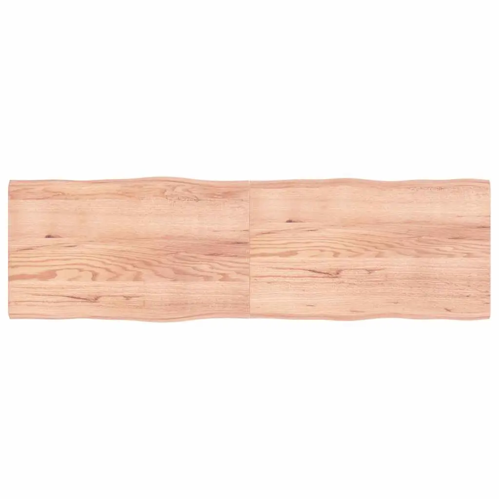 Table Top Light Brown 200x60x(2-4)cm Treated Solid Wood Live Edge 363984