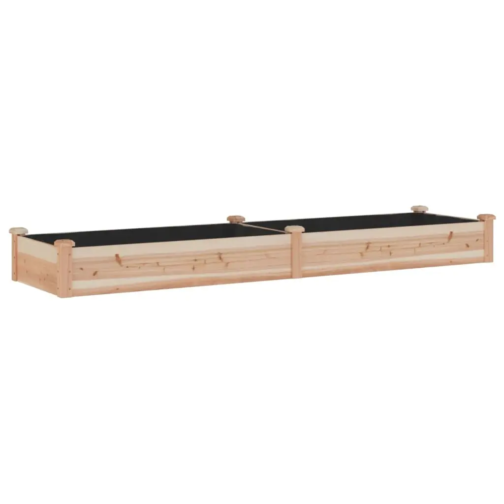 Garden Raised Bed with Liner 240x60x25 cm Solid Wood Fir 364298 - Home & Garden