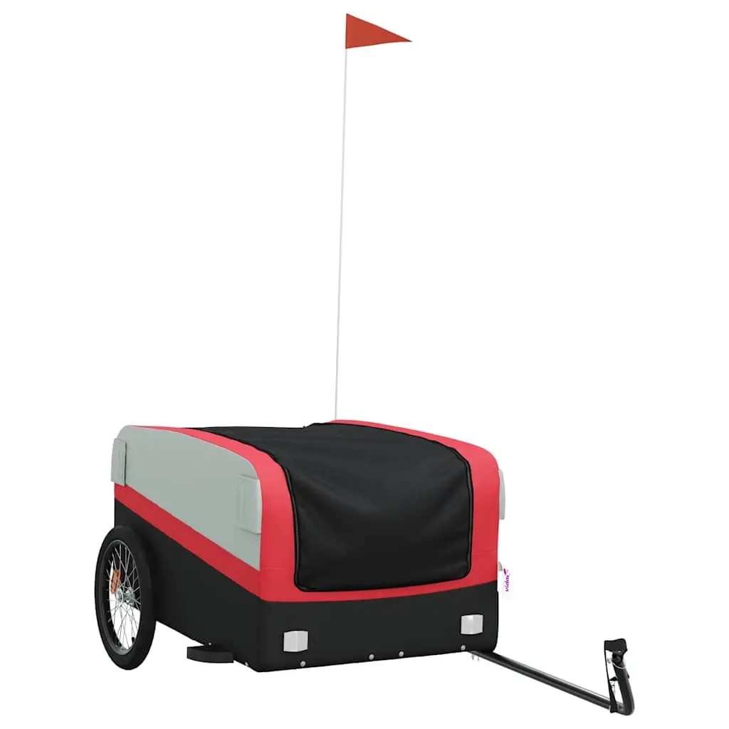 Bike Trailer Black and Red 45 kg Iron 94048 - Sports & Outdoor