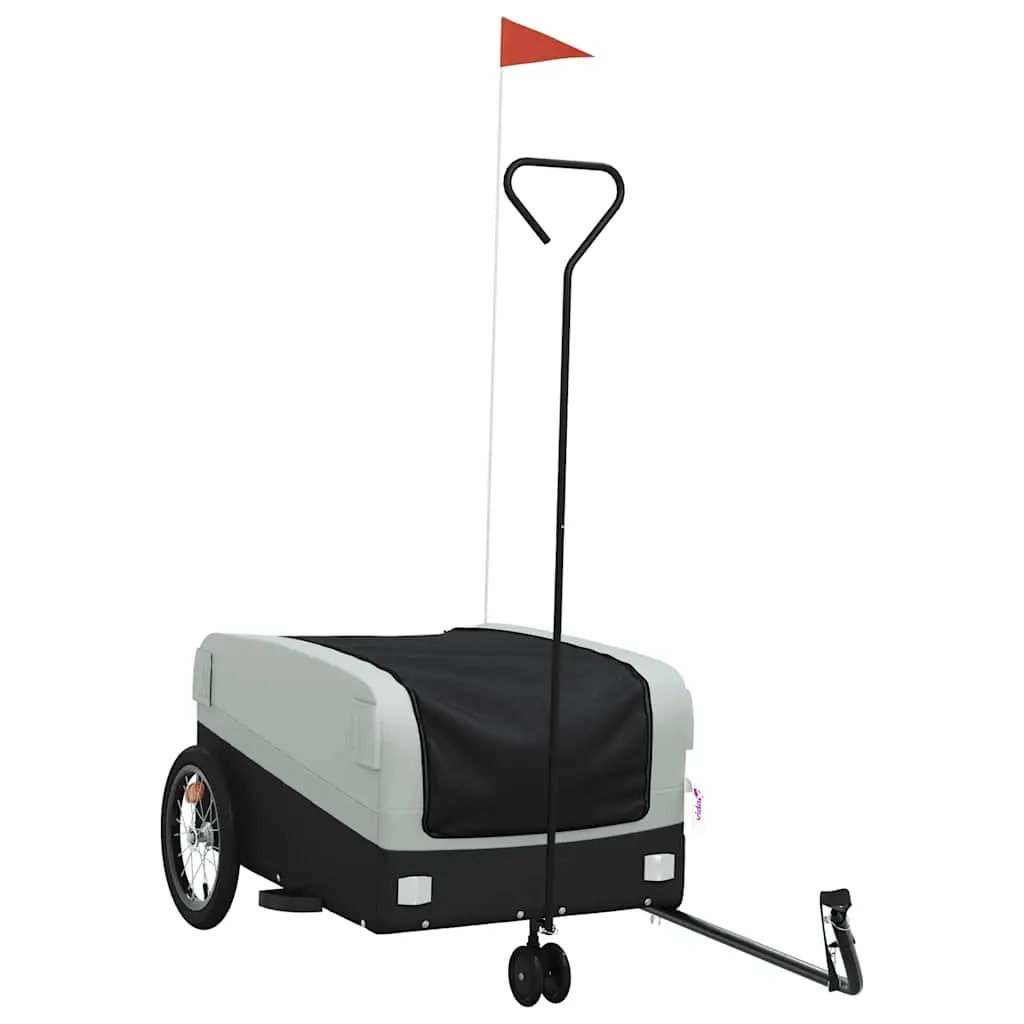 Bike Trailer Black and Grey 45 kg Iron 94070 - Sports & Outdoor