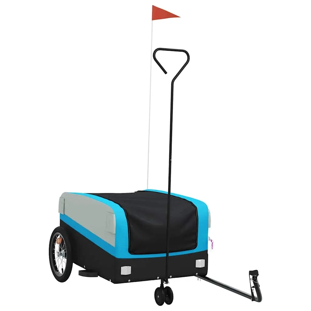Bike Trailer Black and Blue 45 kg Iron 94072 - Sports & Outdoor