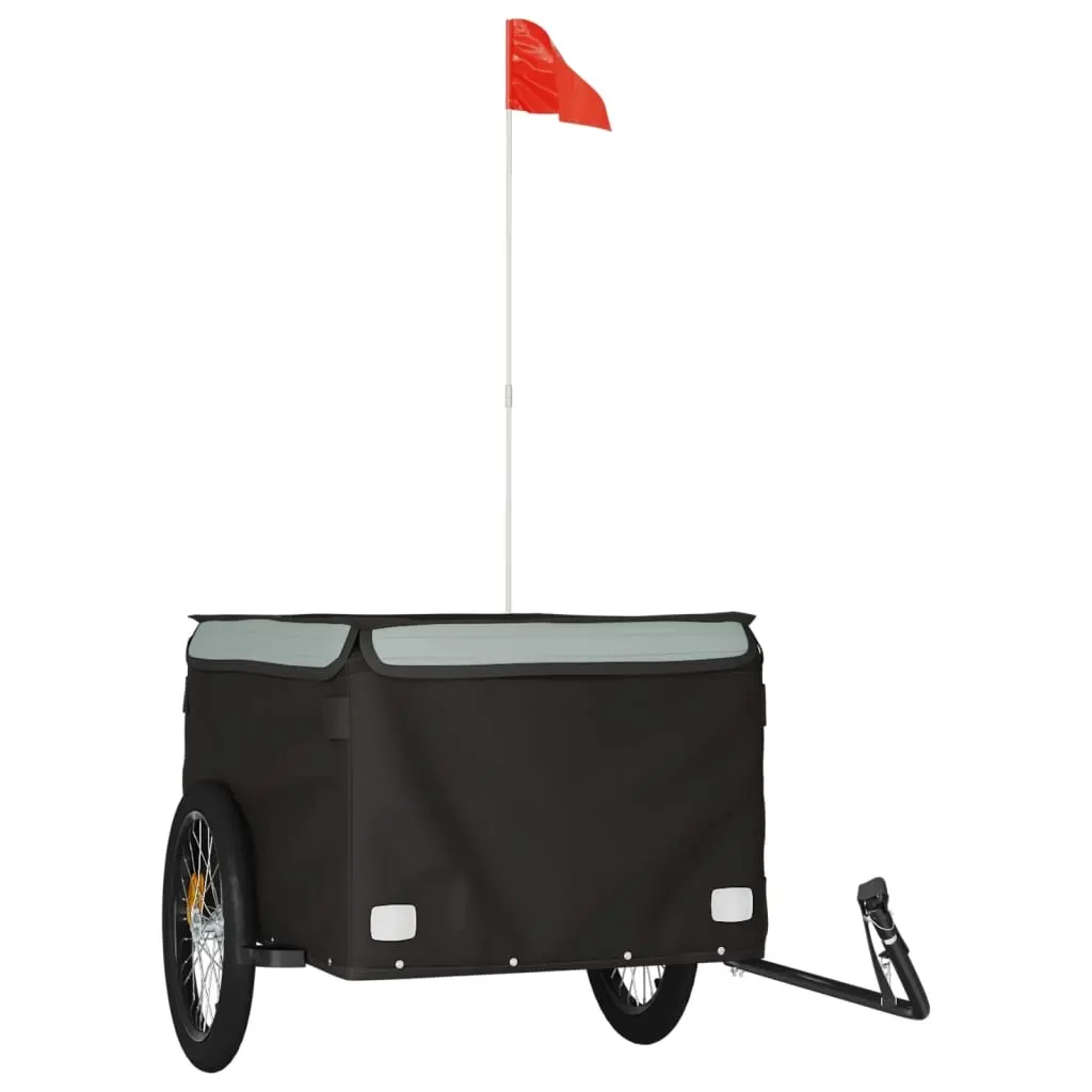 Bike Trailer Black and Grey 45 kg Iron 94091 - Sports & Outdoor