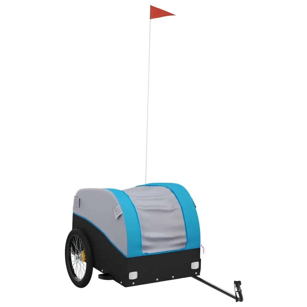 Bike Trailer Black and Blue 45 kg Iron 94128 - Sports & Outdoor