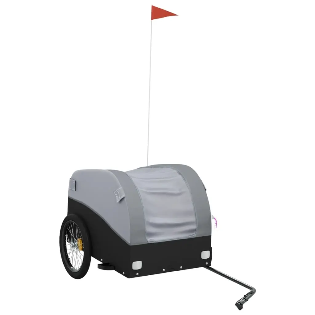 Bike Trailer Black and Grey 45 kg Iron 94133 - Sports & Outdoor